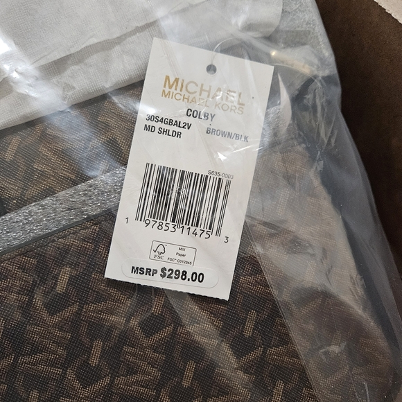 Michael Kors Medium Empire Monogram Shoulder Handbag - Picture 6 of 8